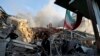 دمشق میں ایرانی قونصیلٹ پر اسرائیلی حملے کے بعد تباہی کا منظر۔ یکم اپریل 2024