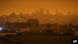 سان فرانسسکو میں فضائی آلودگی کا ایک منظر۔ 9 ستبمر 2020